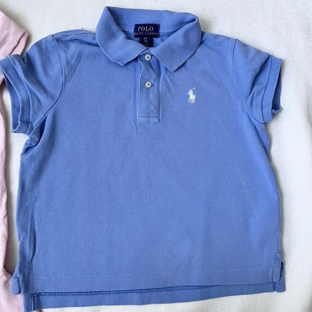 Ralph Lauren kids stretch mesh school polo Dress and polo collar shirt 7